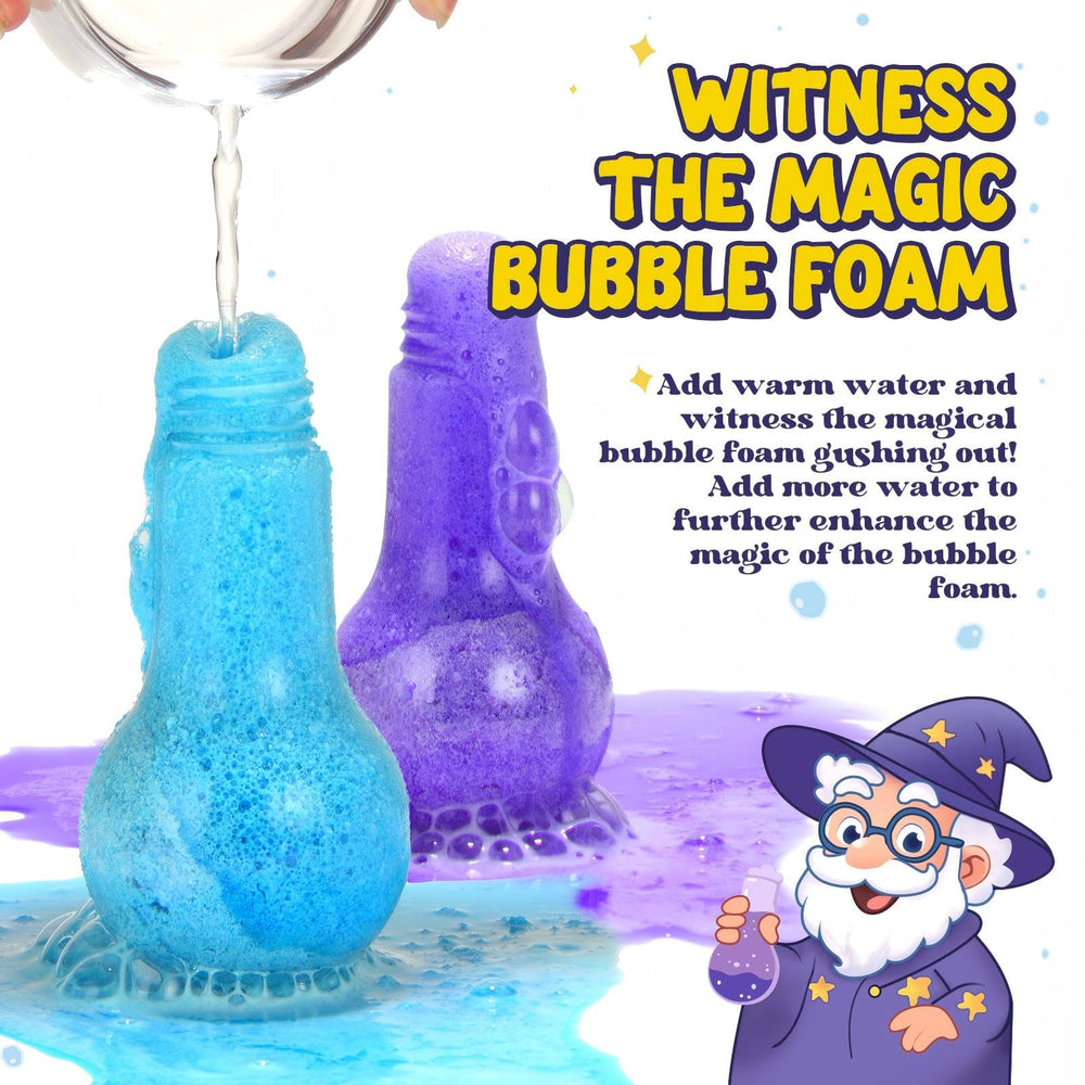 Velanora Bath Potions stirring and pouring demo with kids in bath