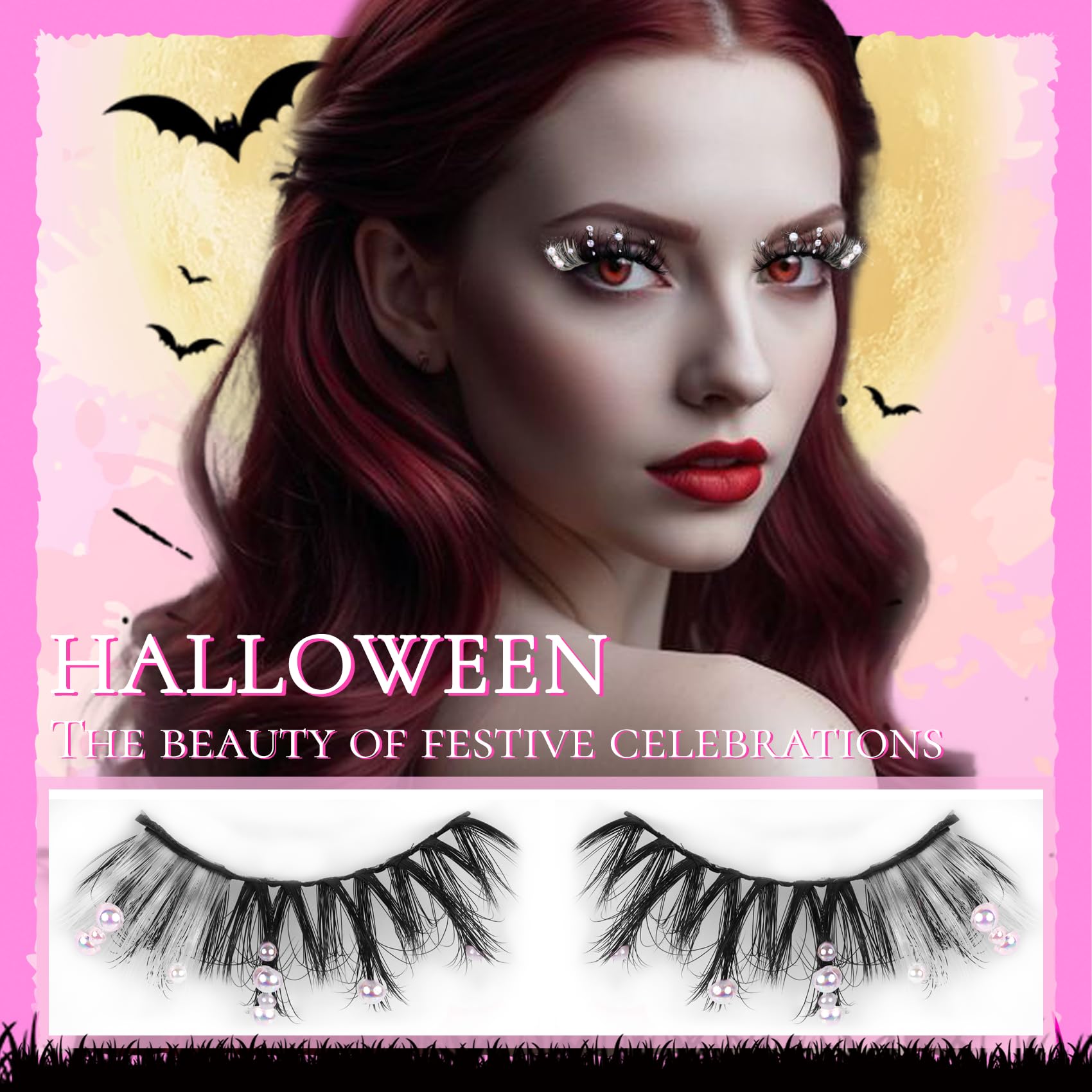 Veleasha Christmas Lashes 20mm wispy design for elegant cosplay drama.