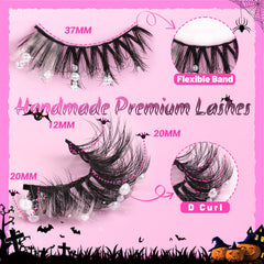 Veleasha lash kit with adhesive and angled tweezers for easy application.