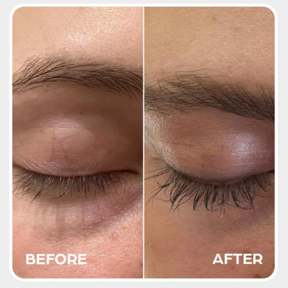 Vellora Lash Growth Serum ingredients highlight peptides and tropoelastin for conditioning.