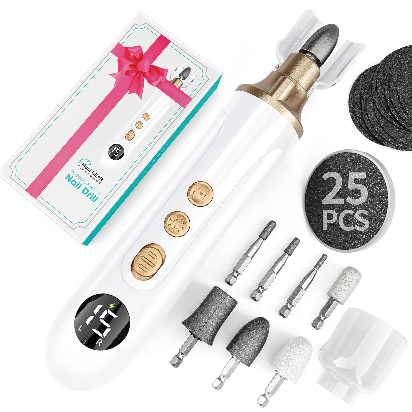 Velnail cordless nail drill kit for home manicure sessions