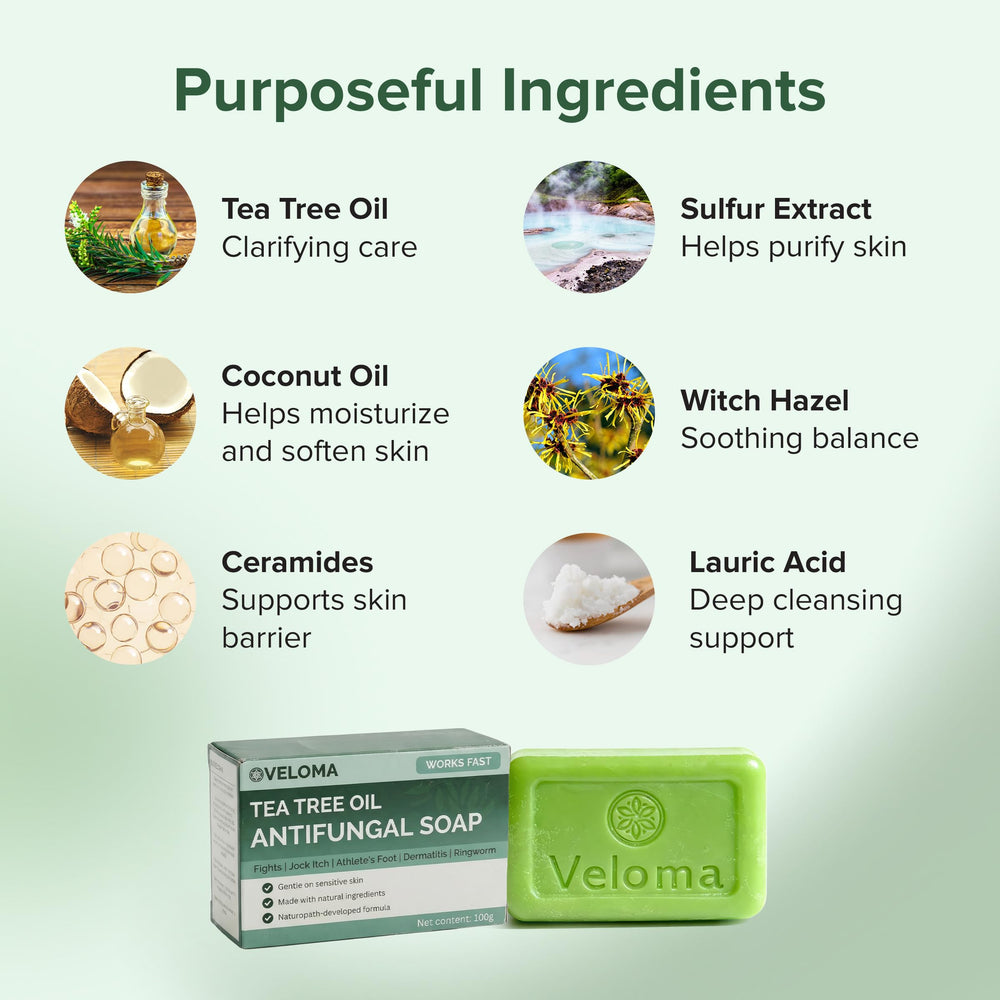 Veloma bar being applied to foot in shower for refreshed and clean feeling