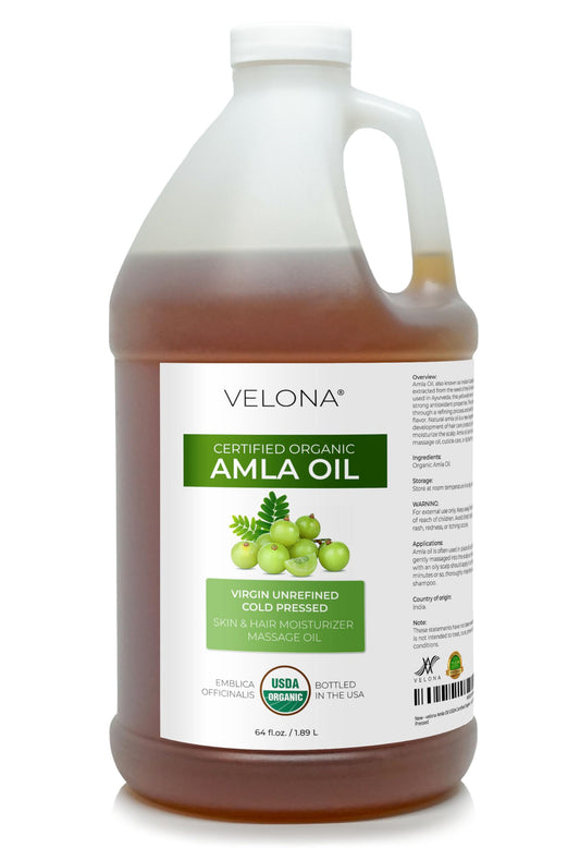 Velona Amla Oil bottle 64oz for pure, versatile hair and skin hydration