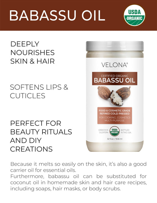 Velona Babassu Oil close-up highlighting refined, non-greasy texture for everyday use