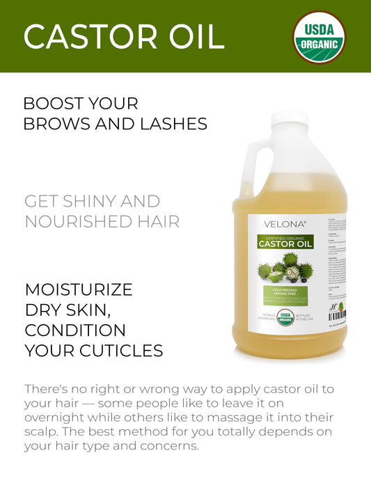 Velona castor oil bottle pour enables easy, mess-free dispensing.