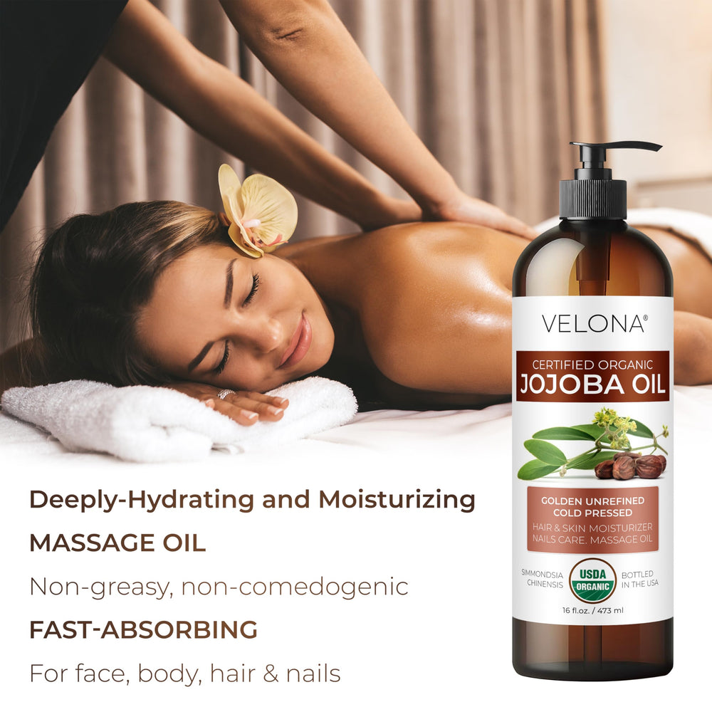 Velona Jojoba Oil for body care, lightweight hydration.