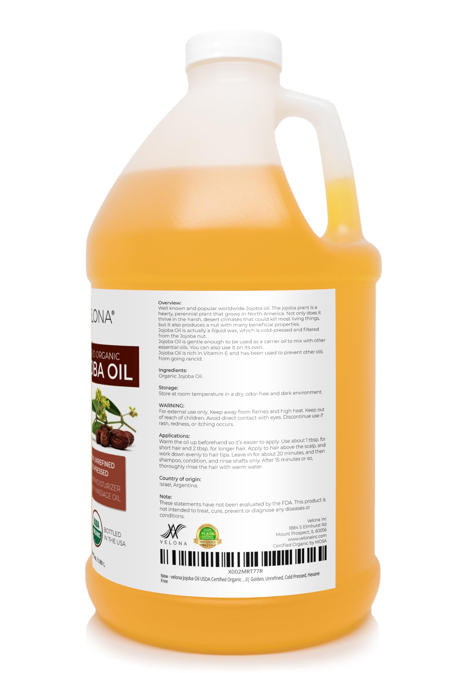 Velona Jojoba Oil being applied to skin for hydration and balance.