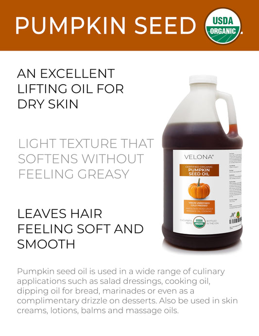 Velona pumpkin seed oil with nutty aroma for gourmet dressings