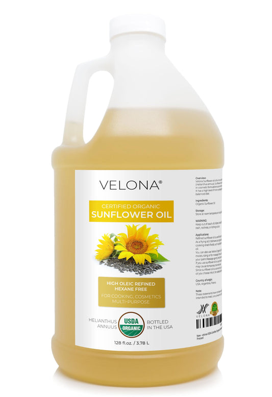 Velona Sunflower Oil 1gal bottle pour for cooking and skincare