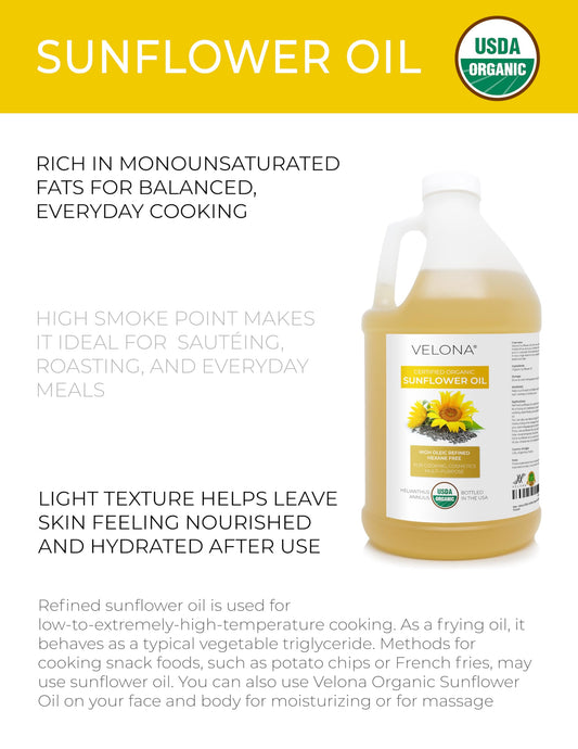 Velona Sunflower Oil pour bottle ideal for high heat cooking