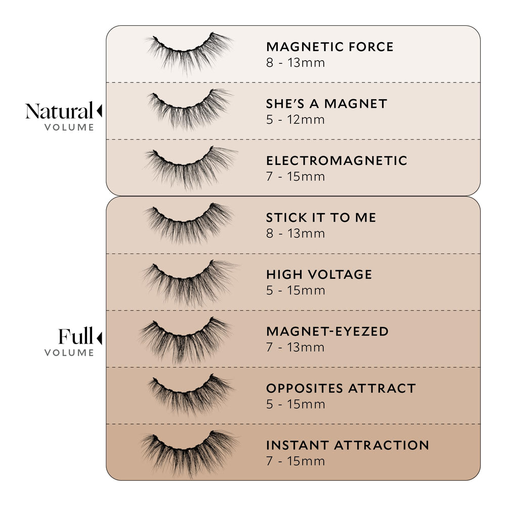 Velour magnetic lashes suit all eye shapes for a natural silhouette.