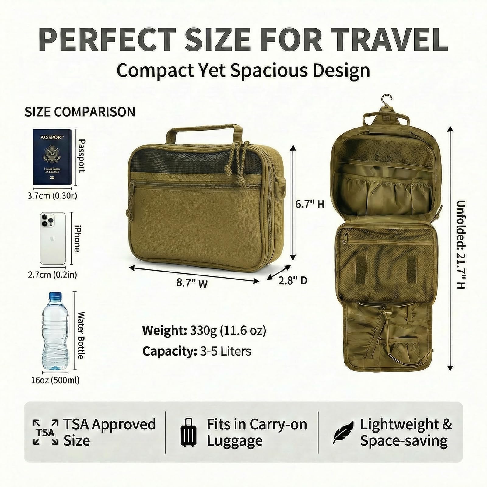 VELVEBAG rigid stand-up design keeps the bag upright on any surface
