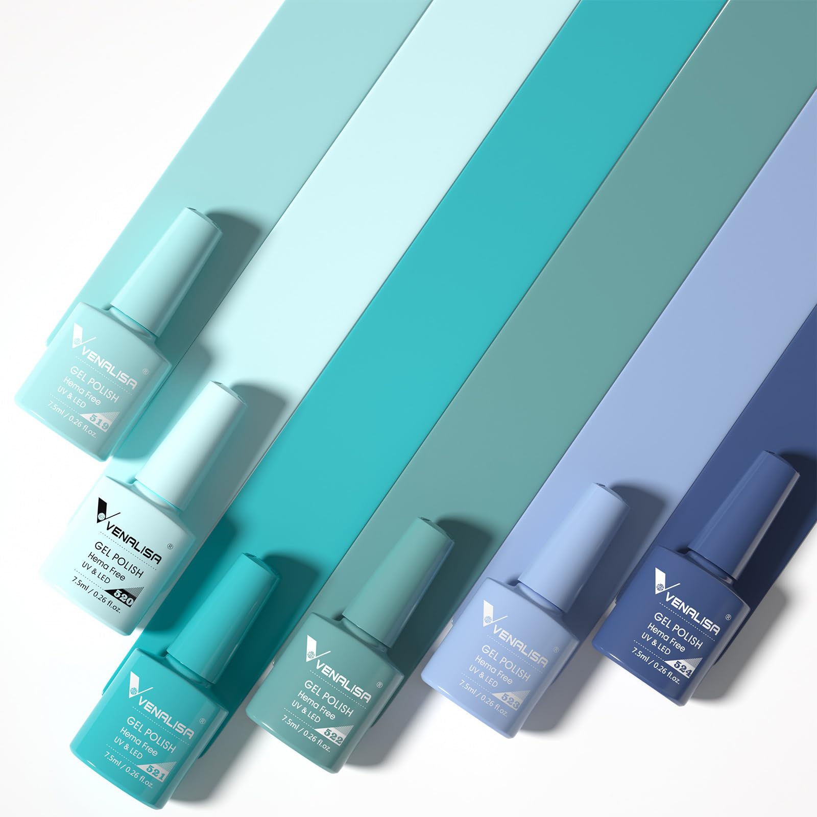 V VENALISA application brush demonstrates smooth, streak-free finish with one or two coats.