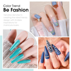 V VENALISA finished nails showcase vibrant color and lasting shine after care.