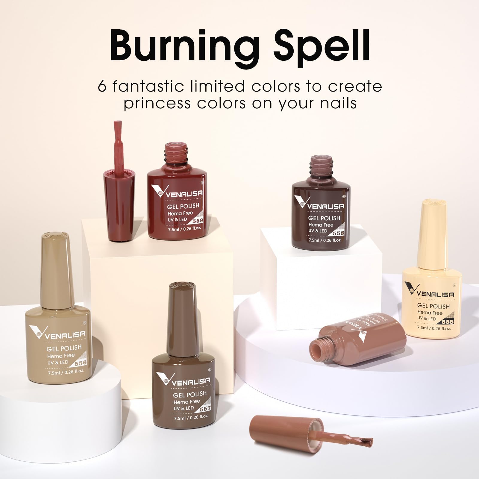 VENALISA manicure setup highlights easy base and top coat steps.