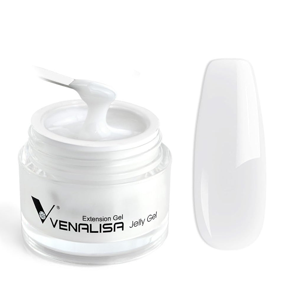 VENALISA Builder Nail Gel bottle in milky white for long-lasting nail extensions.