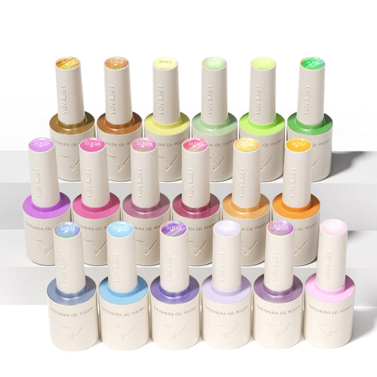VENALISA V1 18-color gel polish with color card for shade planning