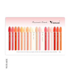 VENALISA V2 color card showing shade options for DIY nail art planning
