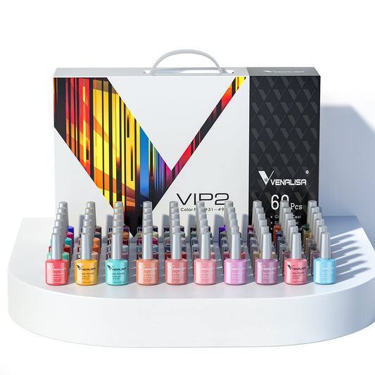 VENALISA VIP2 60-color set bottles show accurate shade previews.