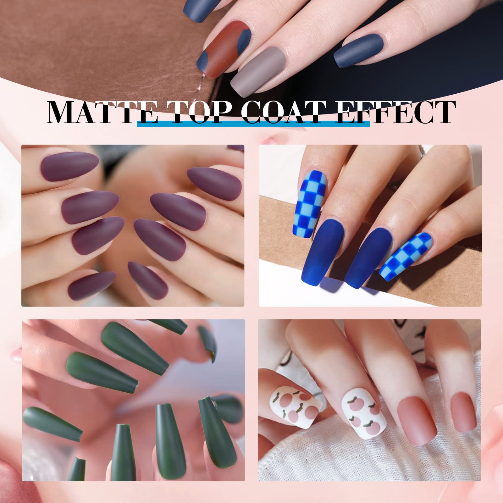 VENALISA VIP2 matte top coat creates a sophisticated matte look.