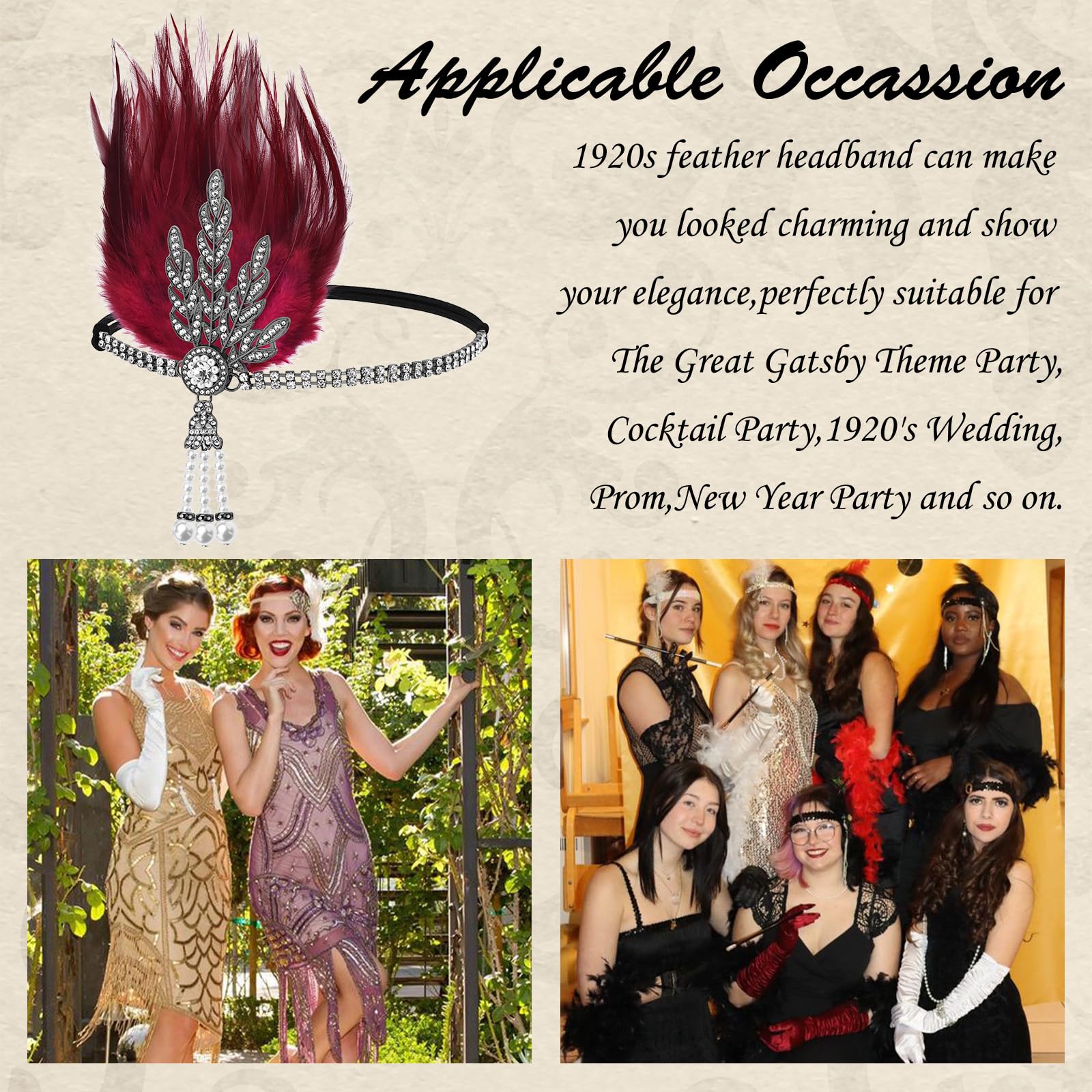 Venofen Gatsby accessory enhances retro outfit for special occasions.