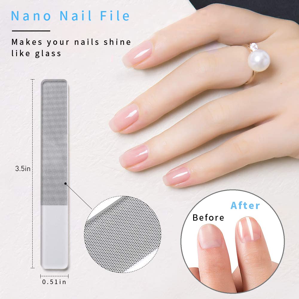 Venoteck nano file finishes nails with a glass-like shine.