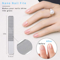 Venoteck nano file finishes nails with a glass-like shine.