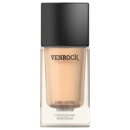 Venrock 24HR foundation bottle front in Ivory White for all-day hydration