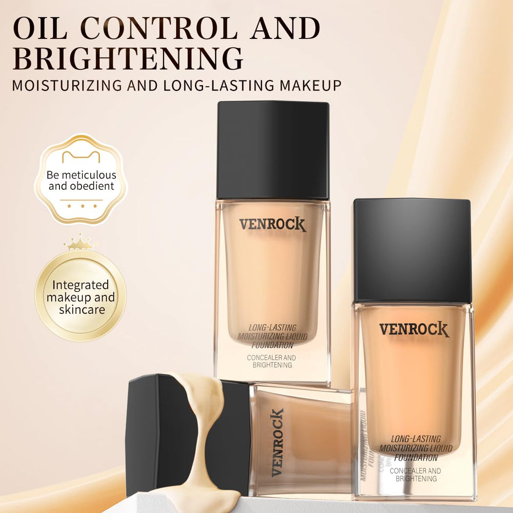 Venrock 24HR foundation brush application for seamless blend
