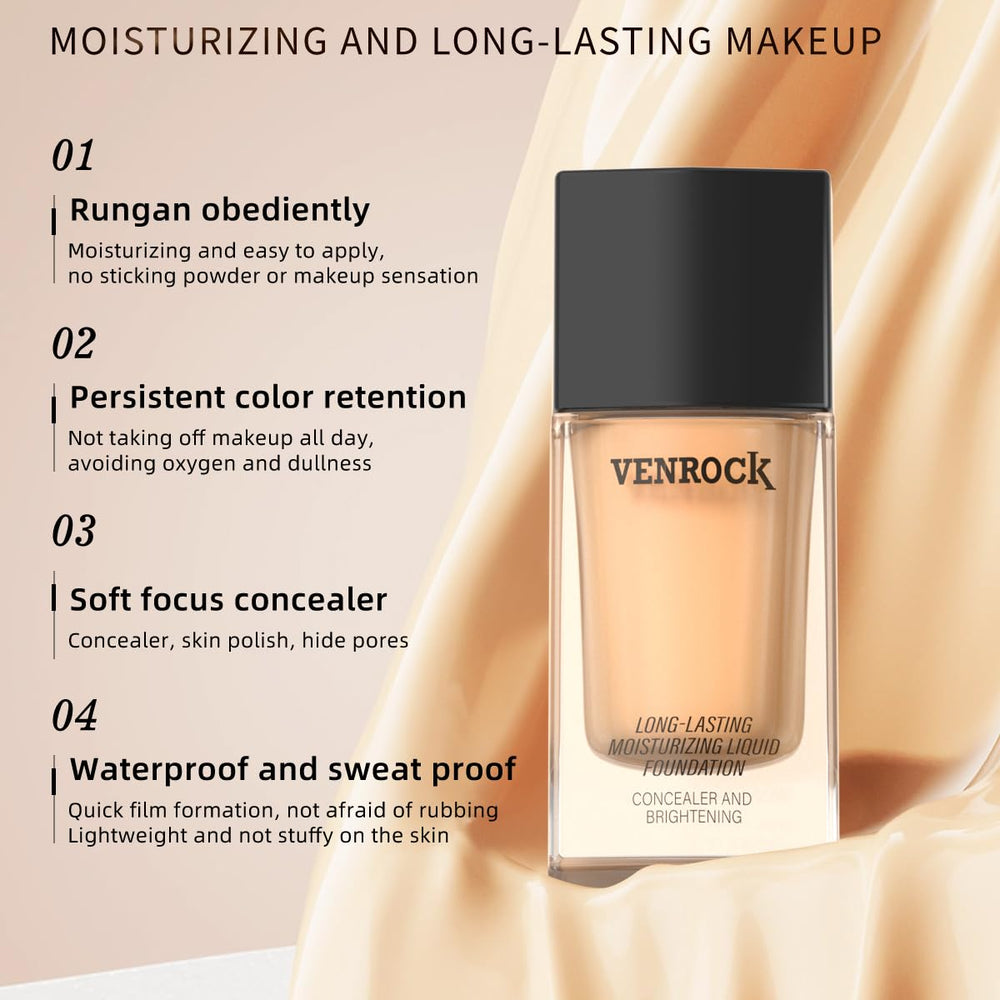 Venrock 24HR foundation worn during workouts demonstrates sweat-resistant performance