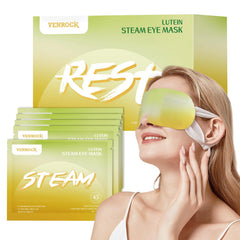 Venrock Lutein self-heating eye mask packaging shows 10 individually wrapped units for freshness.