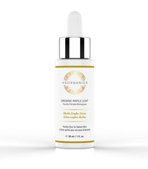 VeOrganics Maple Leaf Serum bottle highlights premium ingredients boosting elasticity.