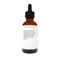 Vera Botanics chia seed oil dropper highlights nourishing scalp and hair health.