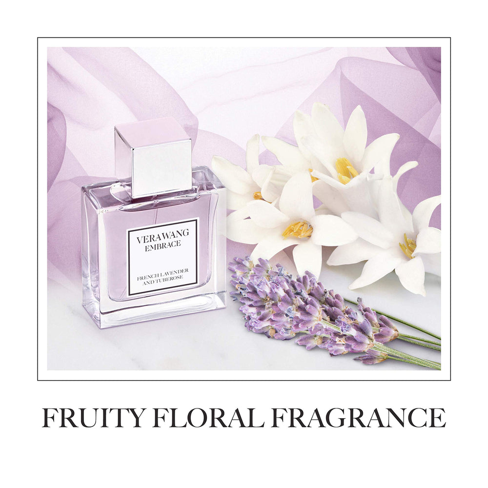 Vera Wang Embrace close-up of flowers highlighting lavender and tuberose notes
