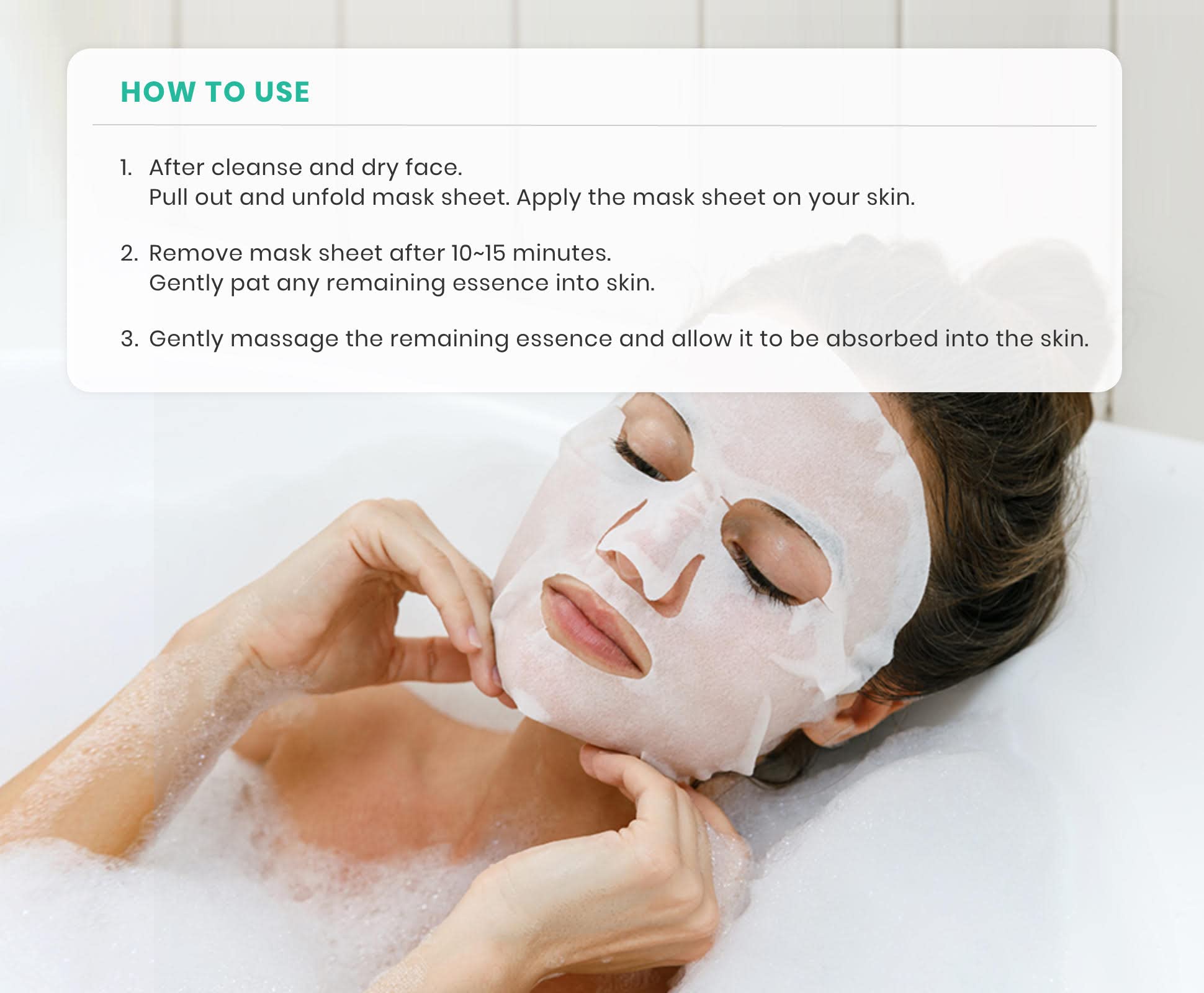 Veraclara facial mask sheet hydration boost delivers deep moisture.