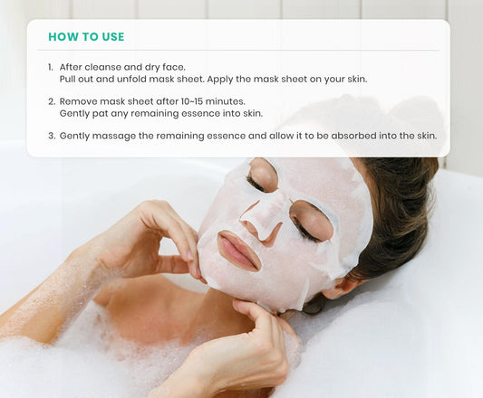 Veraclara facial mask sheet hydration boost delivers deep moisture.