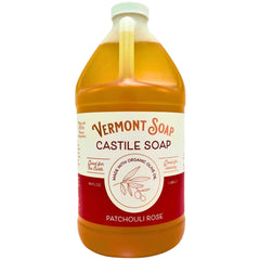 Vermont Soap Patchouli Rose Castile Soap bottle for gentle cleansing