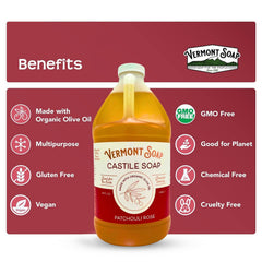 Vermont Soap 64 oz bulk bottle highlighting economy and convenience