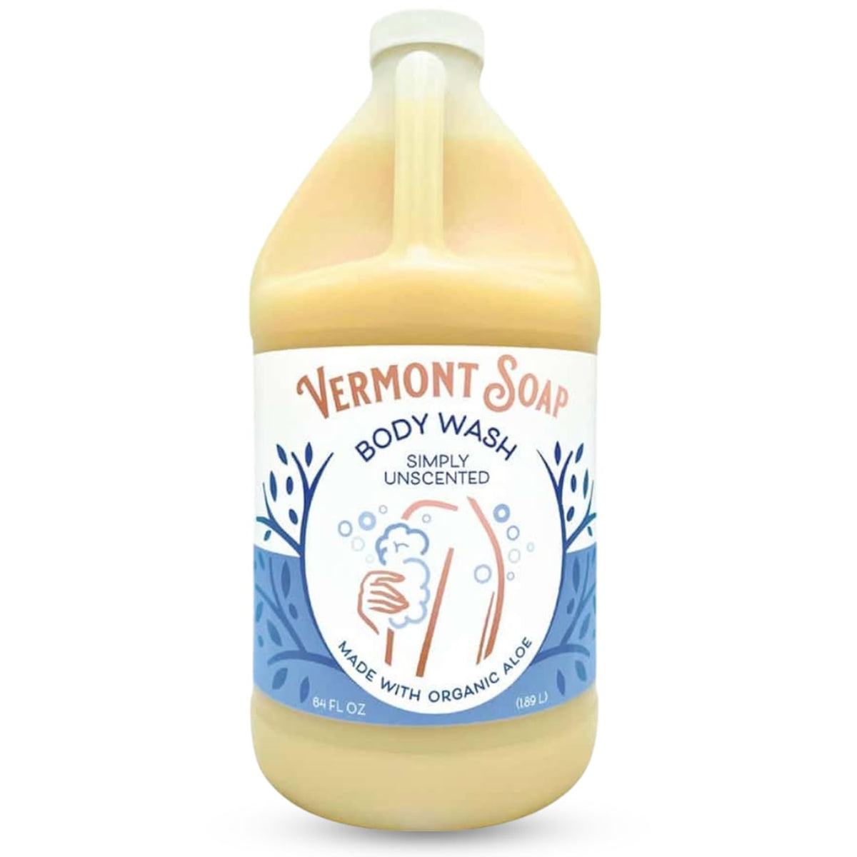 VERMONT SOAP Body Wash unscented bottle for daily moisturizing.
