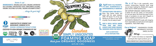 Vermont Soap foaming hand soap pump showing easy dispensing