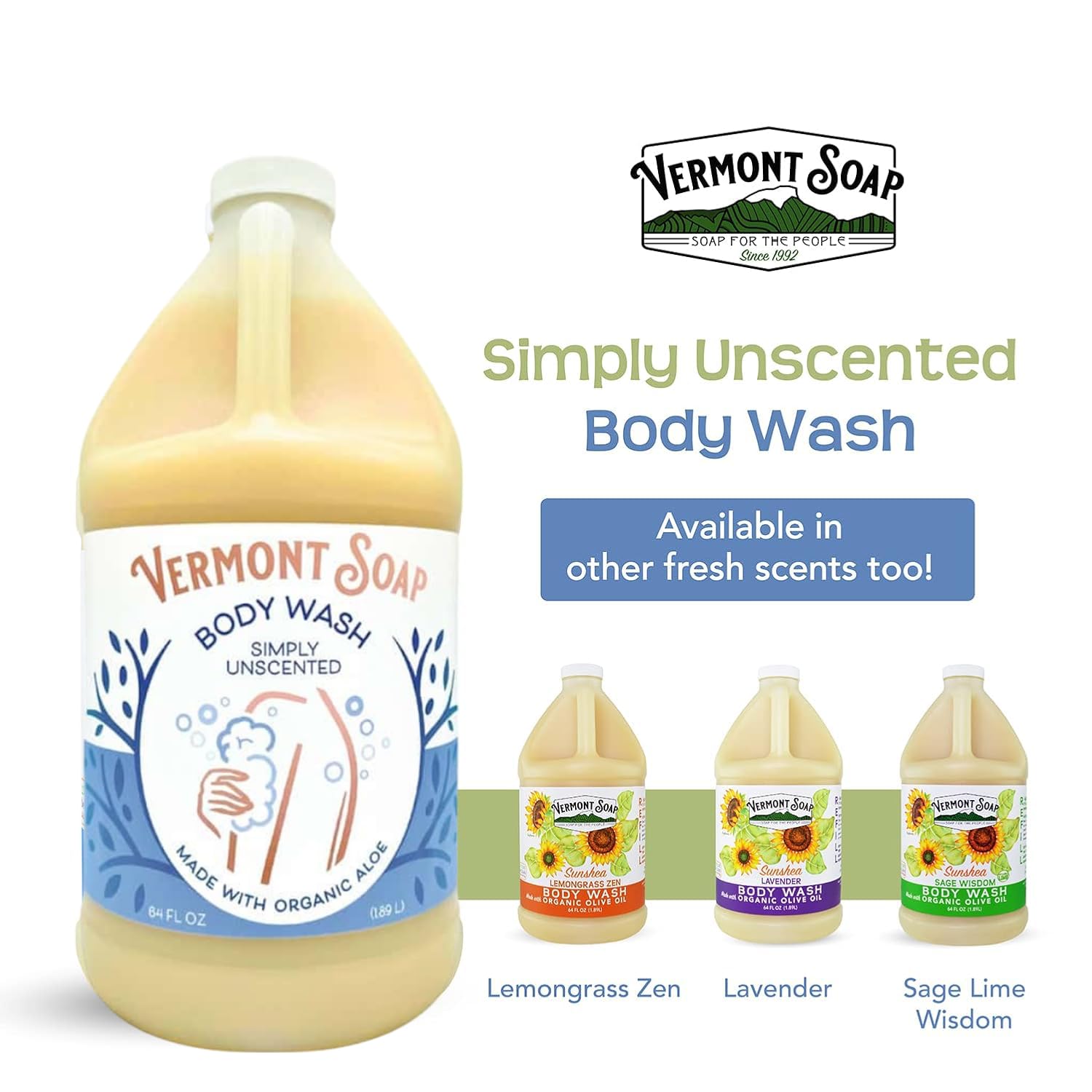 USDA Organic certified Vermont Soap, cruelty-free and vegan.