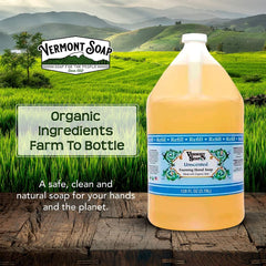 VERMONT SOAP Organics unscented foaming hand soap bottle for sensitive skin.