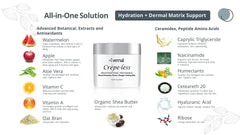 Neck application demonstrates potential tightening and elasticity with Vernal cream.