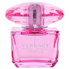 Versace Bright Crystal Absolu bottle closeup highlights vibrant color and premium craftsmanship.