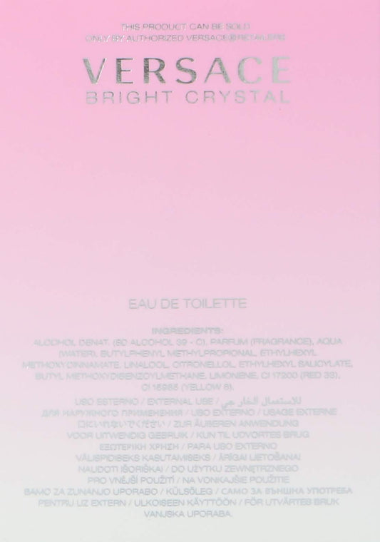 Versace Bright Crystal close-up highlights floral notes and freshness