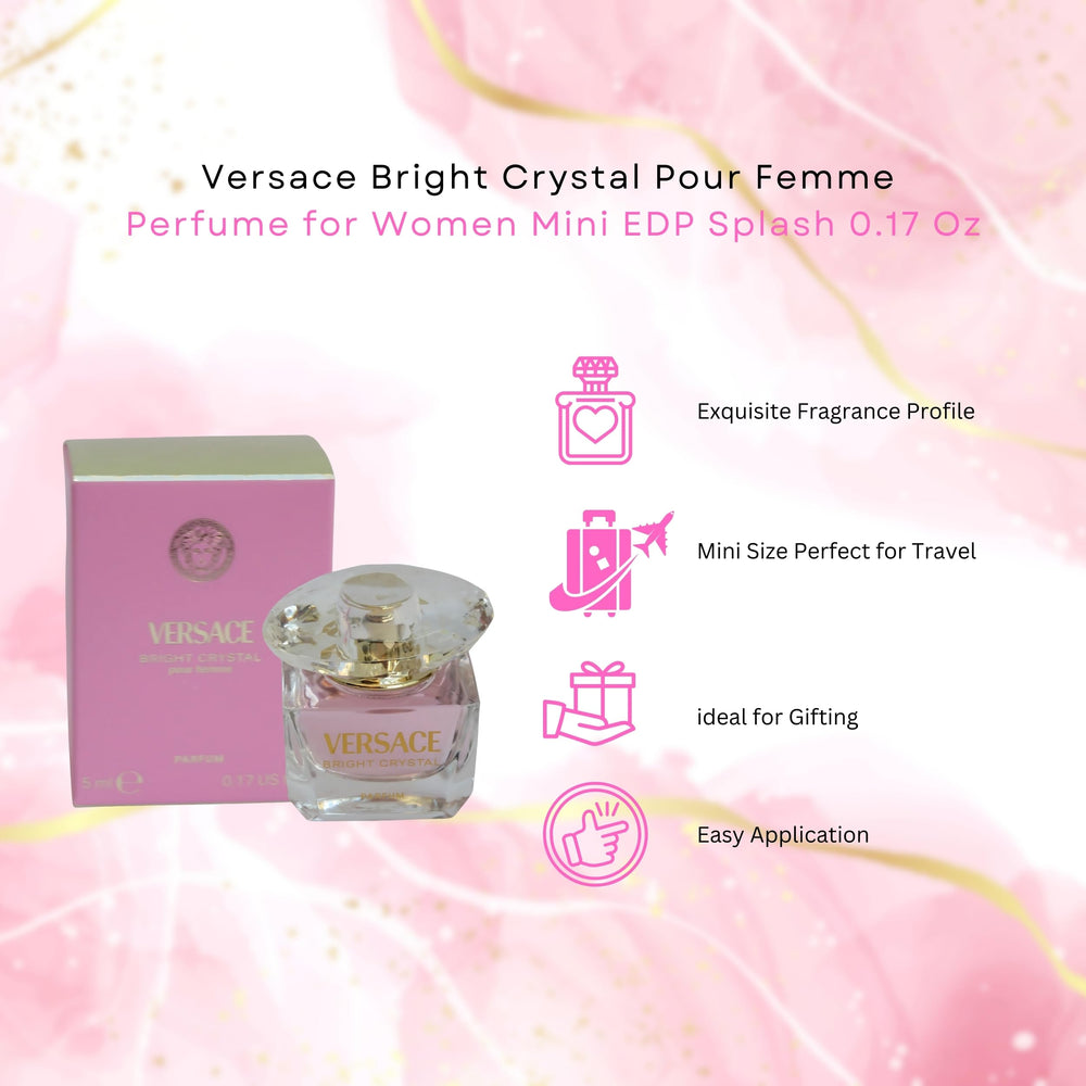 Versace Bright Crystal pomegranate and yuzu opening close-up for freshness.