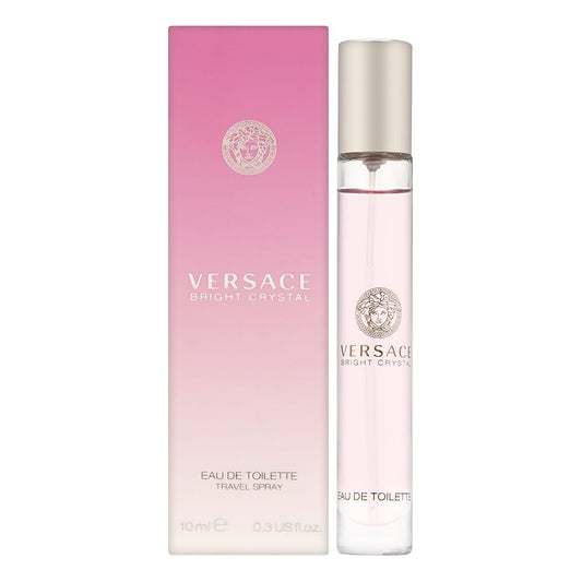 Versace Bright Crystal travel spray, ideal for on-the-go fragrance refresh.