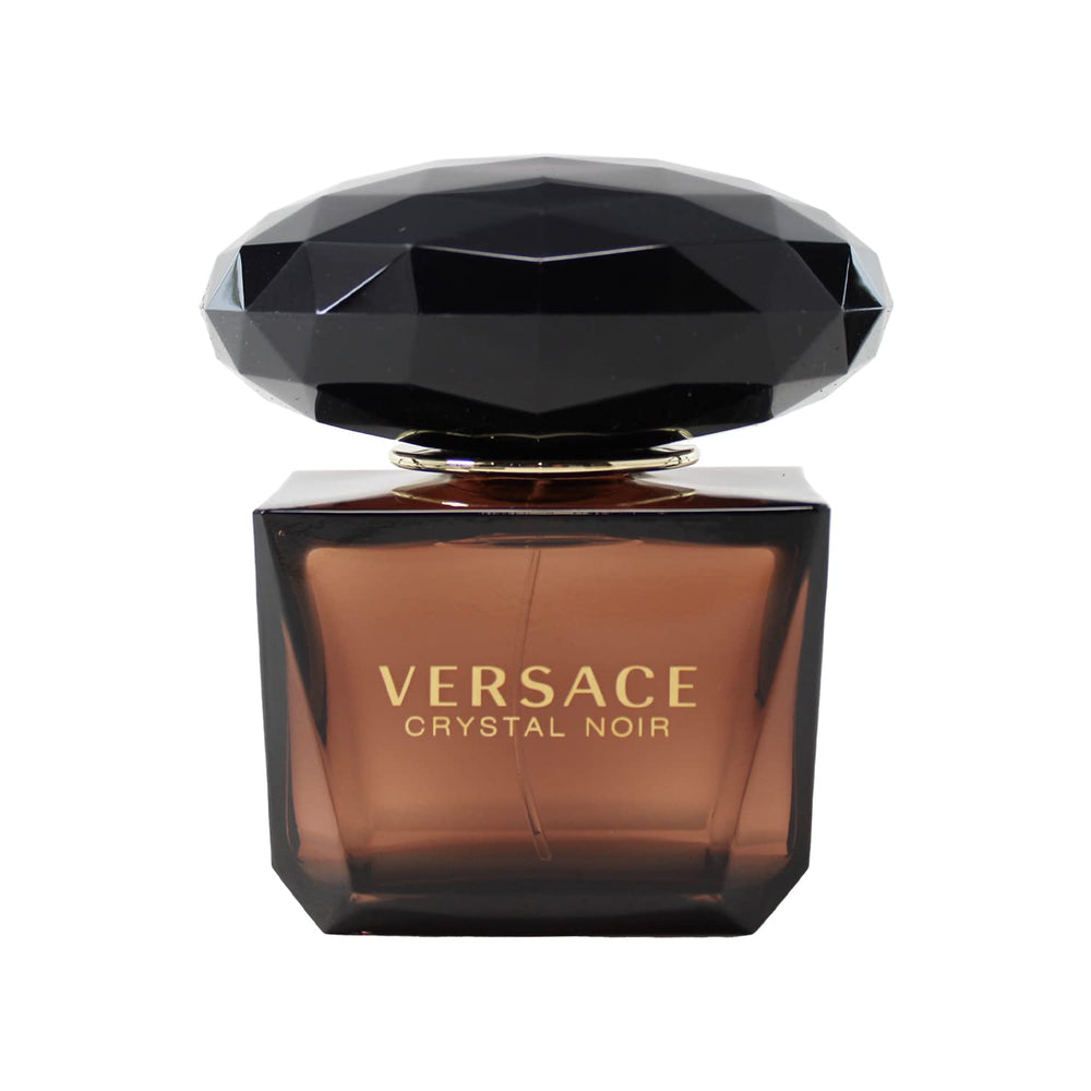 Elegant packaging box featuring Versace branding and Crystal Noir details.
