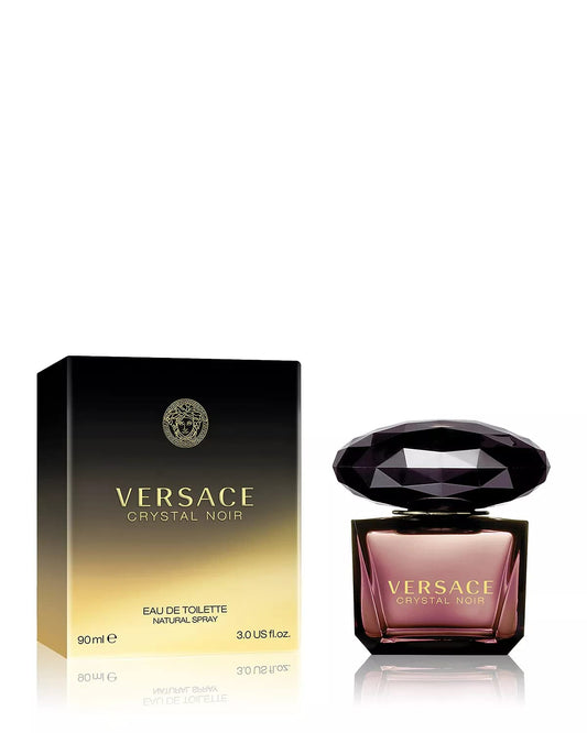 Versace Crystal Noir cap detail highlighting premium craftsmanship and ease of use.