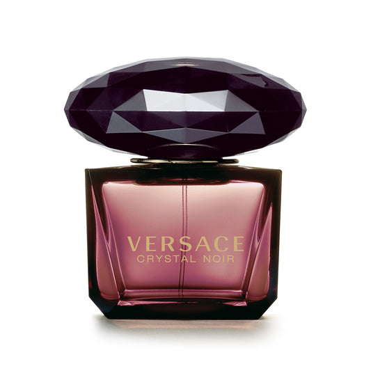 Versace Crystal Noir packaging on display, a sophisticated gift-ready presentation.